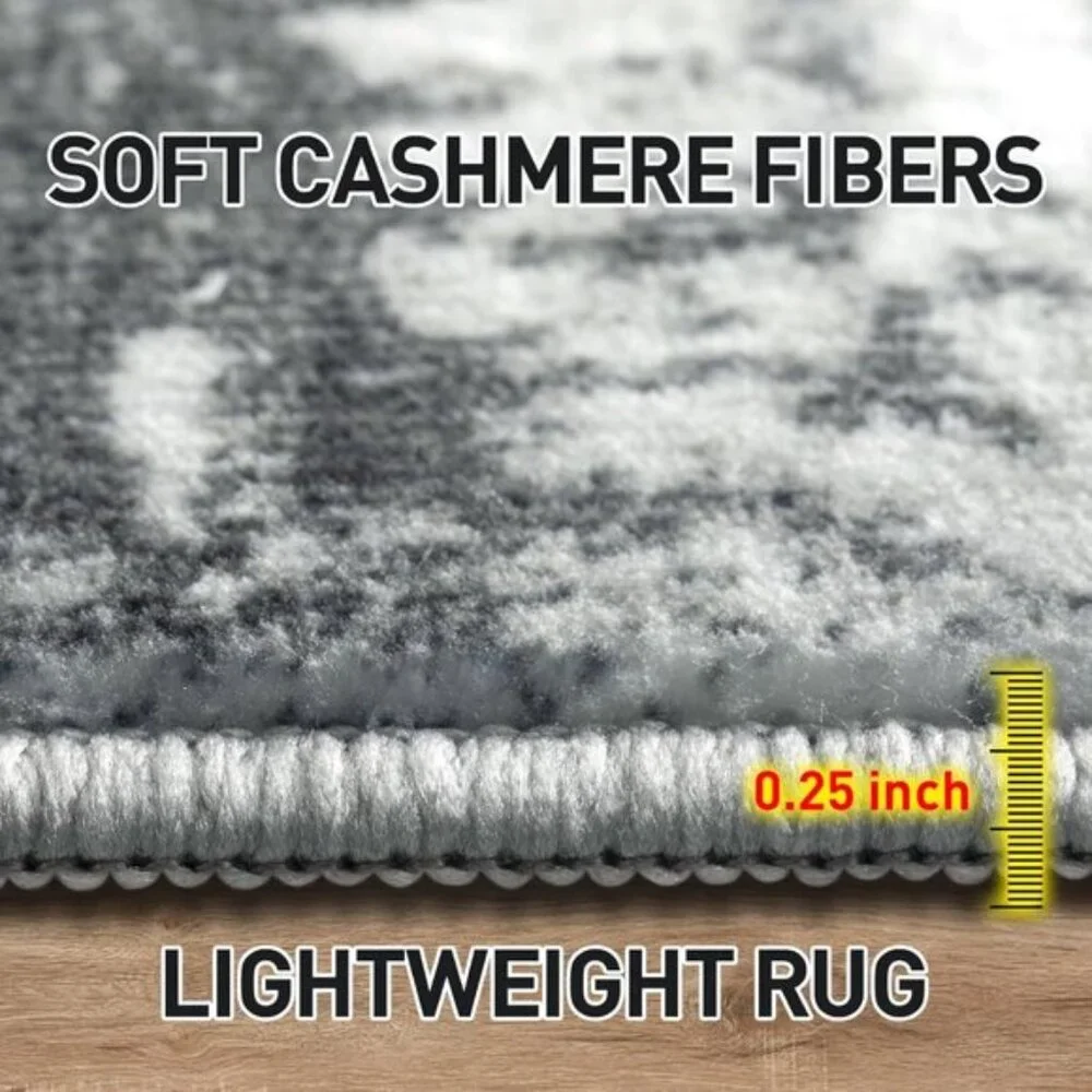 New 6x9 Washable Abstract Rug Soft Non-Skid Carpet for Home & Room Decor